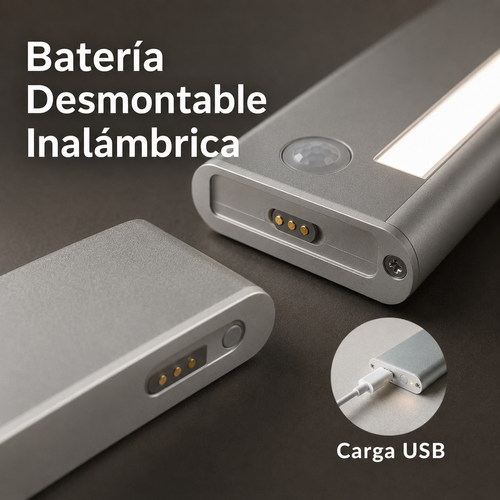 BARRA LED PREMIUM RECARGABLE USB & BATERIA DESMONTABLE