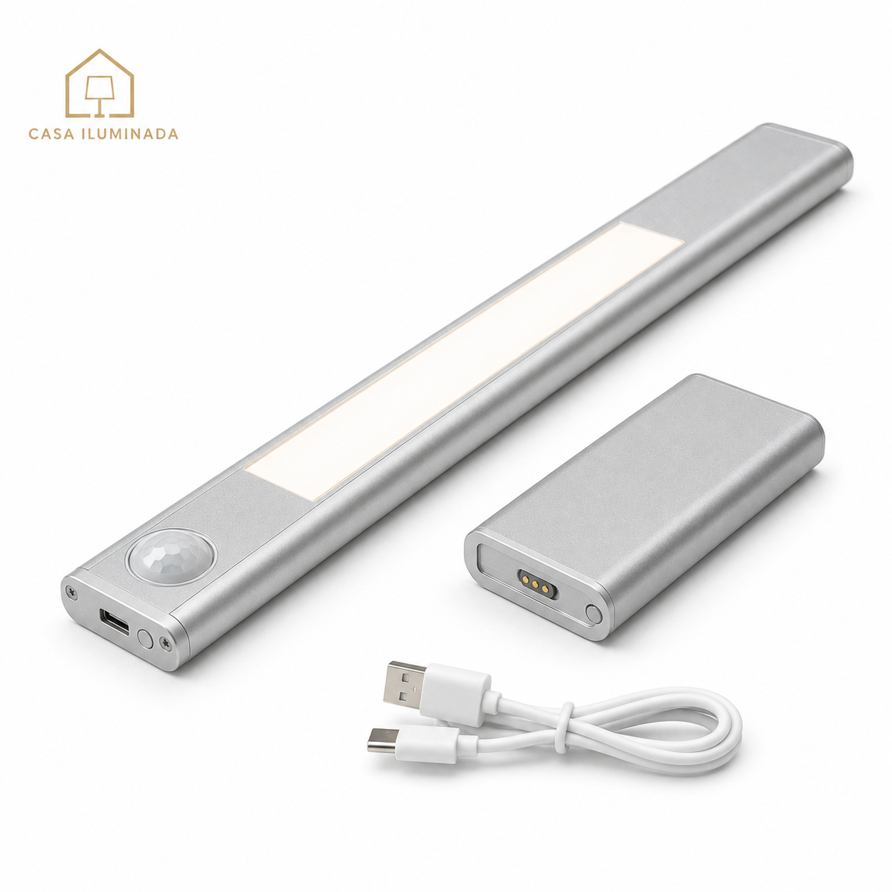 BARRA LED PREMIUM RECARGABLE USB & BATERIA DESMONTABLE