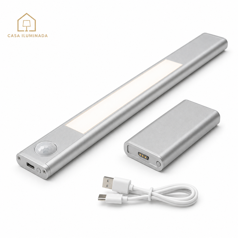 BARRA LED PREMIUM RECARGABLE USB & BATERIA DESMONTABLE