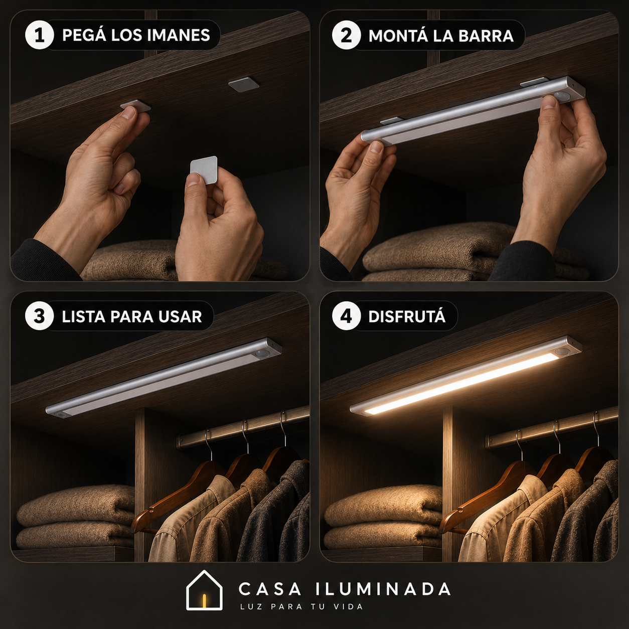 BARRA LED PREMIUM RECARGABLE USB & BATERIA DESMONTABLE