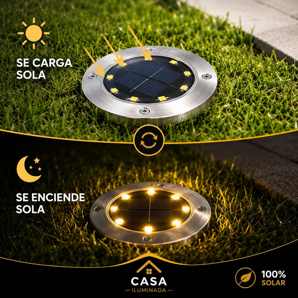 Estaca Solar Pinche casa iluminada  16 Leds X 4 Unidades Cálida Estructura